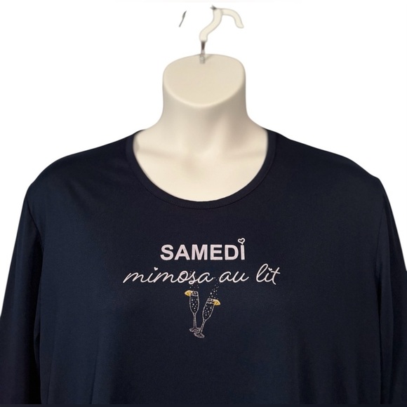 Comfort & co. Navy 'Samedi' Pyjama Top, XL π - Picture 4 of 7